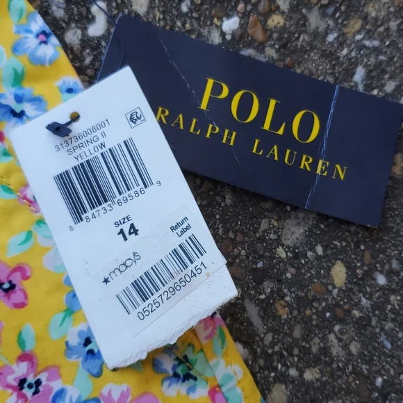 Polo Ralph Lauren Spring Yellow Flower Shorts Girls 14 - Picture 4 of 6